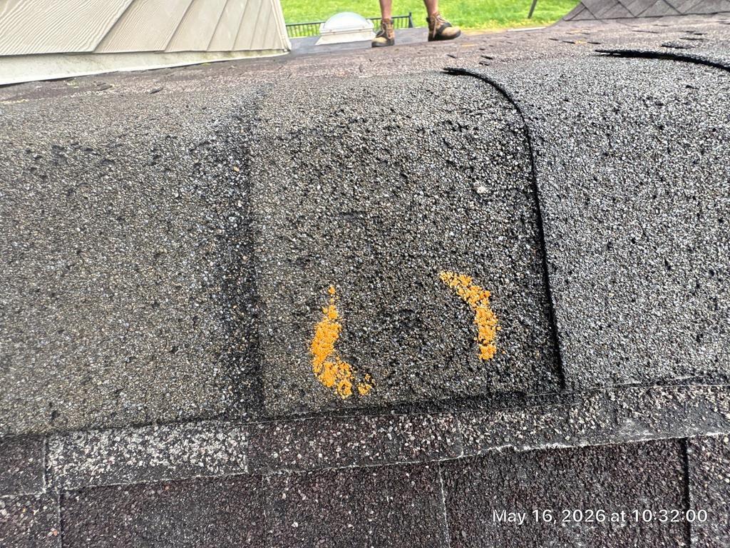 Roof impact damage