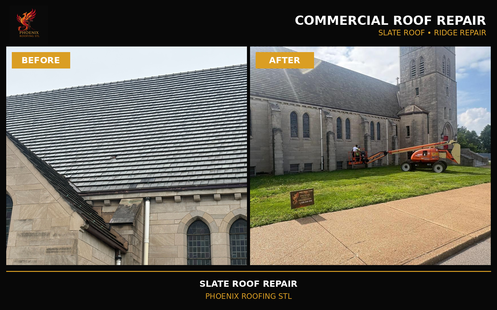Slate roofing project