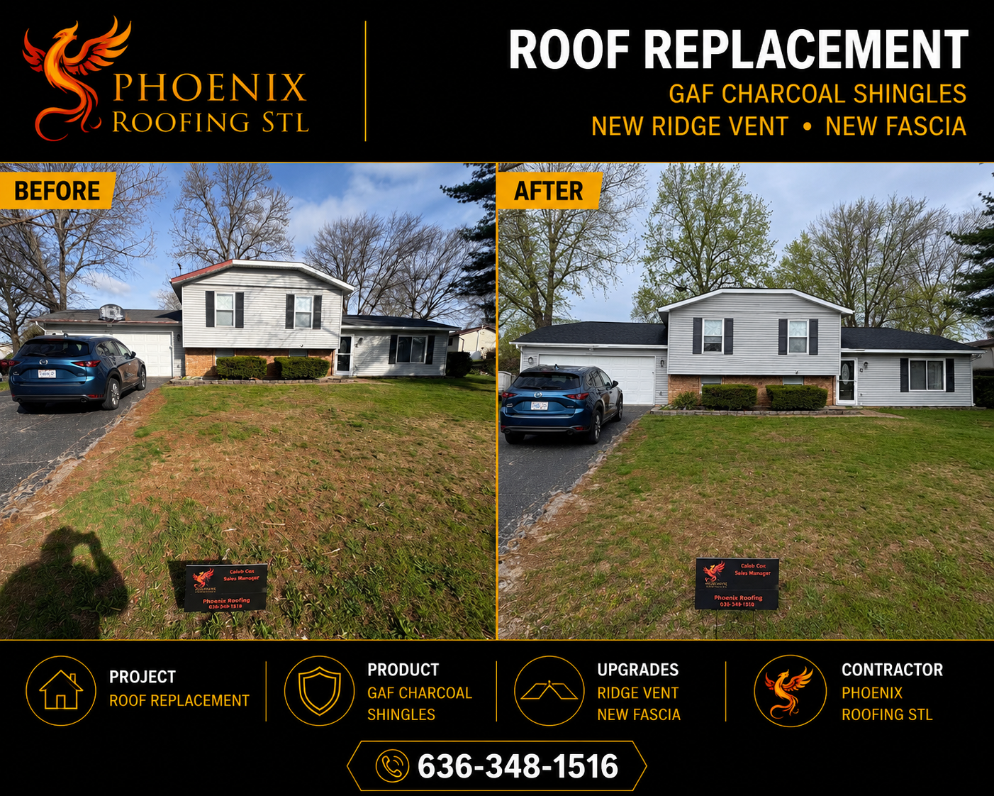 Siding replacement before and after